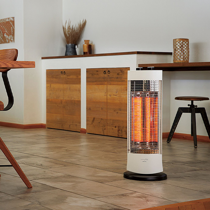 g37301]【幅30cm】New work style ダブルカーボンヒーター 加湿器