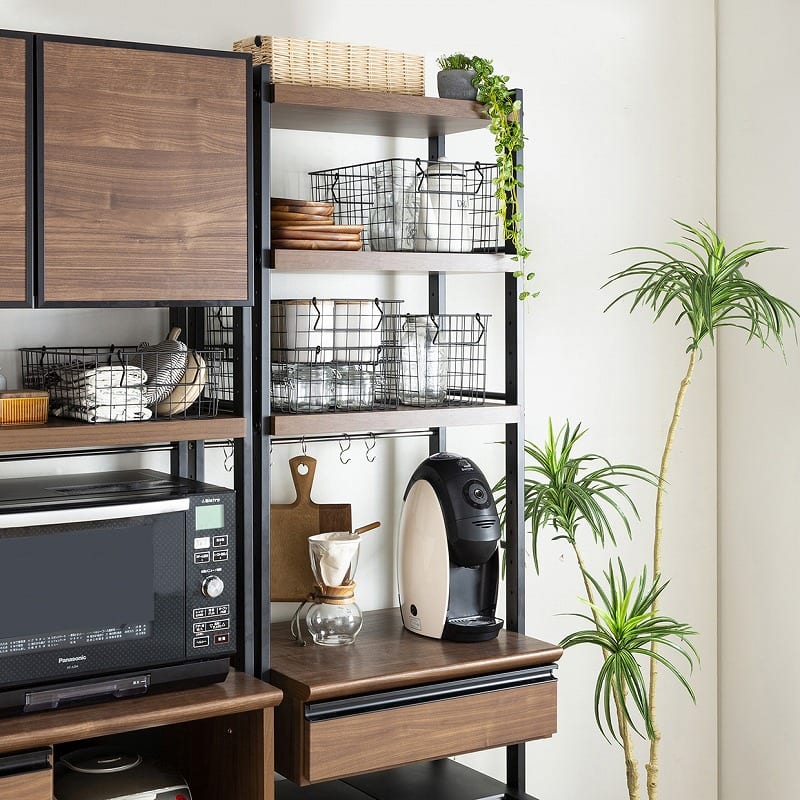 キッチンボード スパイス124 ウォールナット [幅124cm](幅124cm