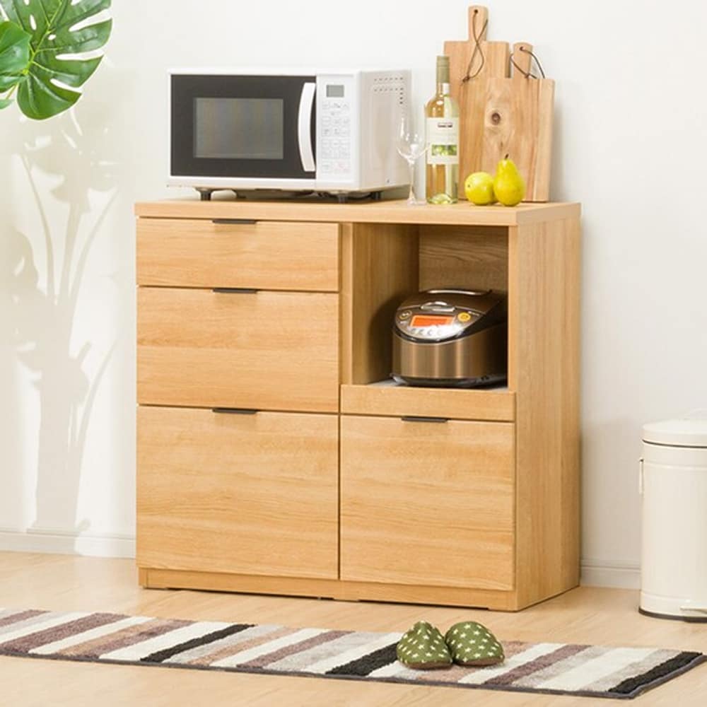 ニトリ　エトナ　キッチンカウンター　ライトブラウン 90cm カウンター エトナ 90CT LBR ライトブラウン <N>(幅89/ｶｳﾝﾀｰ 5Y)ﾗｲﾄ