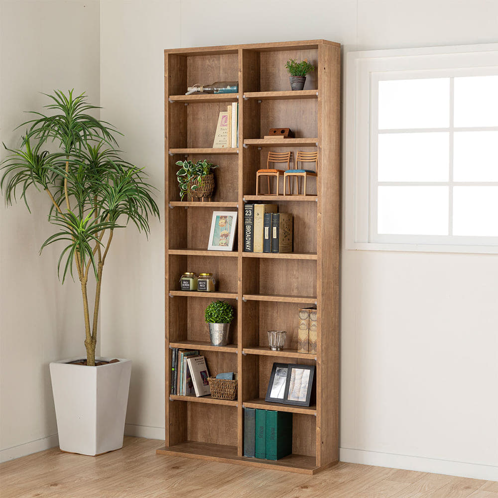 本棚 オープン薄型 ファイン80 ナチュラル(幅80cm ナチュラル): 本棚