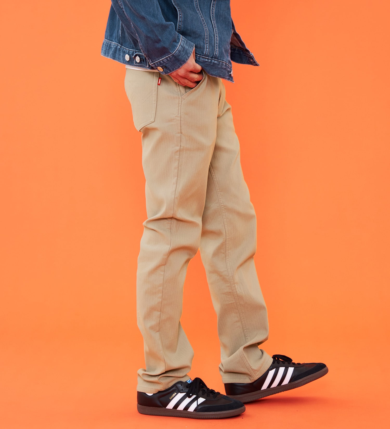 FINAL SALE】【冬用】WILD FIRE 403 ふつうのストレート チノパンツ 暖