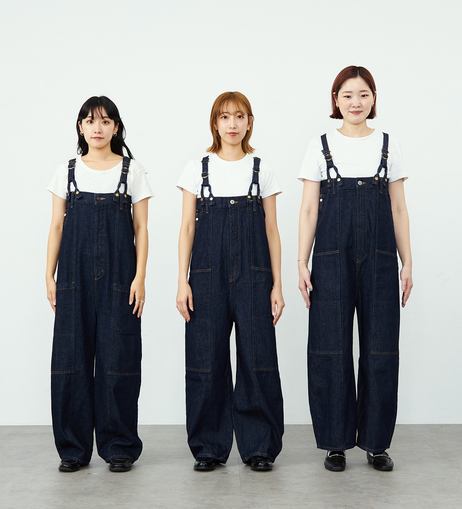 atelier SOMETHING W KNEE SALOPETTE/マルチウェイデニムベア