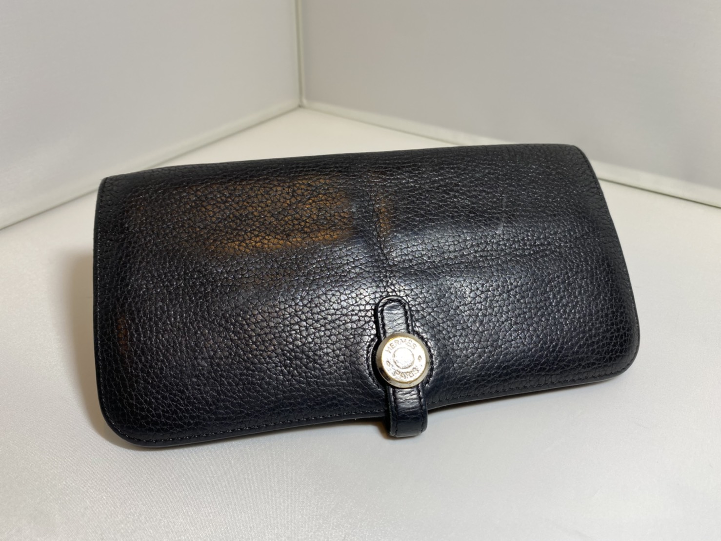 買取実績 エルメス ドゴン レクトヴェルソ(ドゴン ロング) 黒 財布