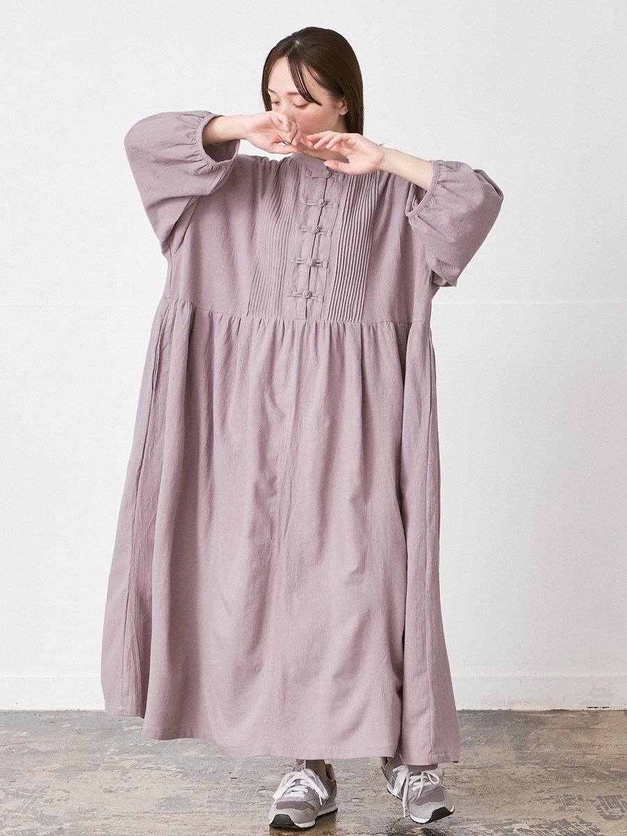 チャイナボタンワンピース 綿ワッシャー | OPナガソデ | 【公式】D*g*y