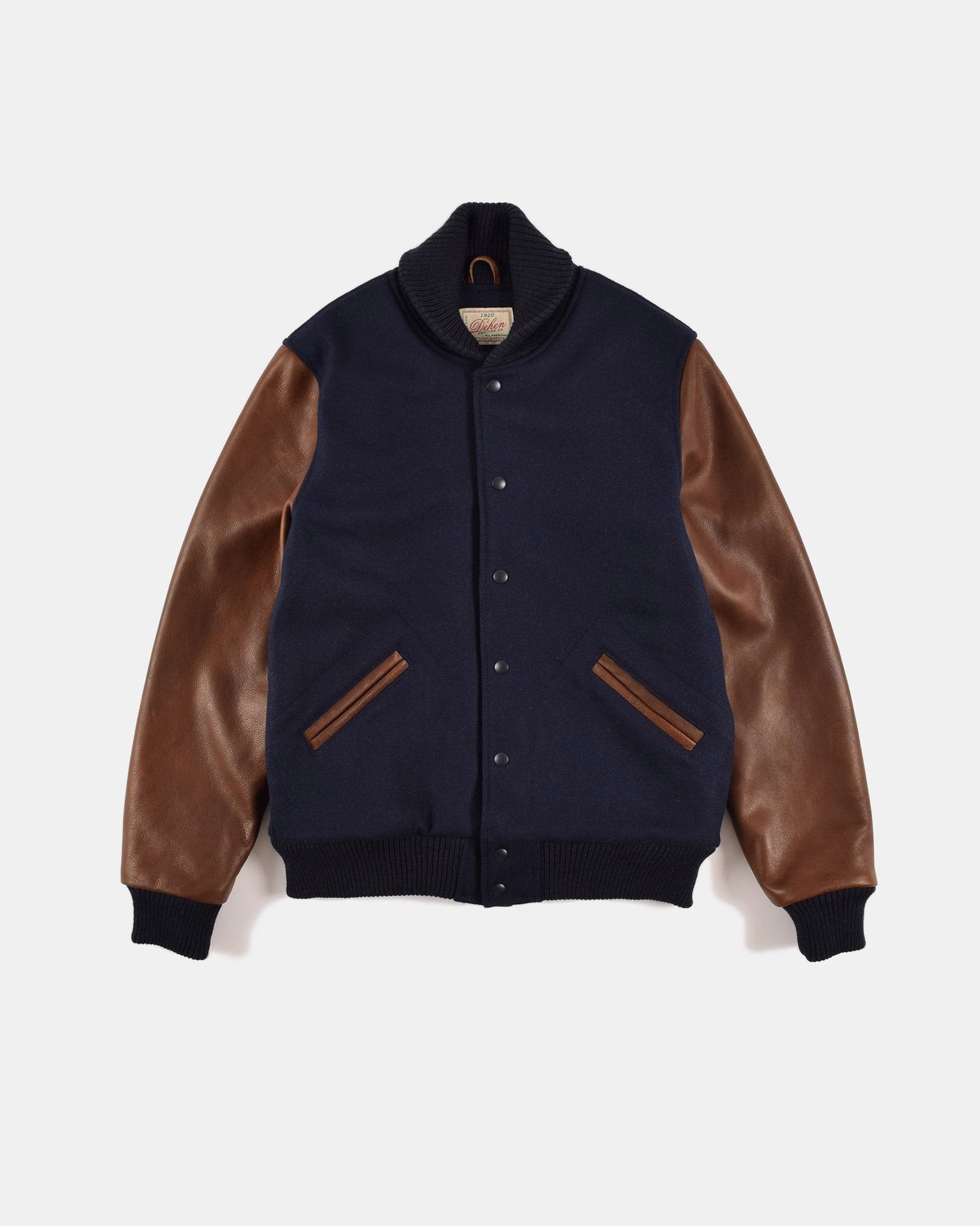 Varsity Jacket - Dark Navy / Luggage – Dehen 1920