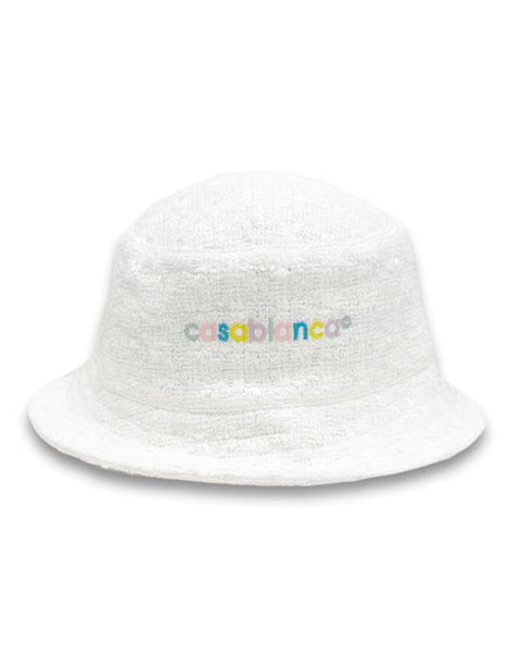 CASABLANCA (カサブランカ) EMBROIDERED BUCKET HAT / WHITE | Detail