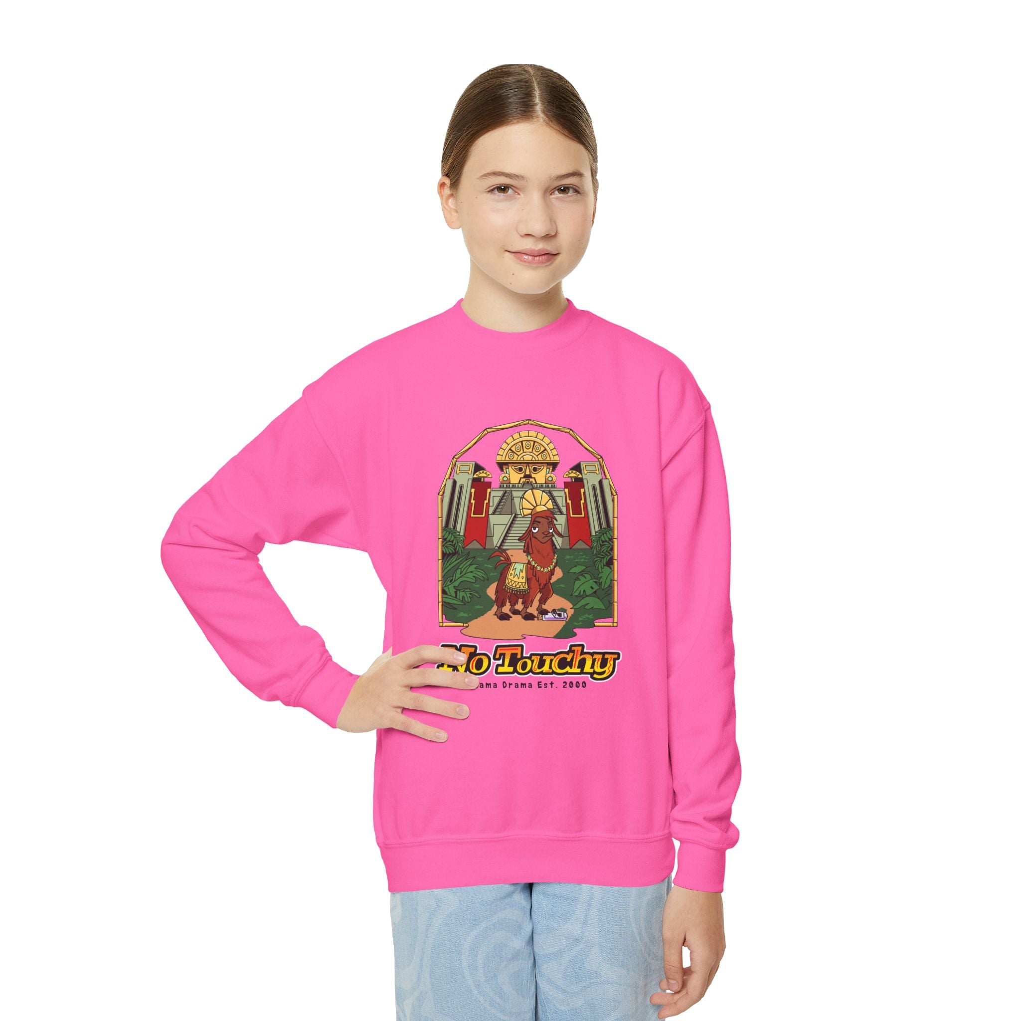 No Touchy - Emperor's New Groove - Youth Crewneck Sweatshirt – DFB