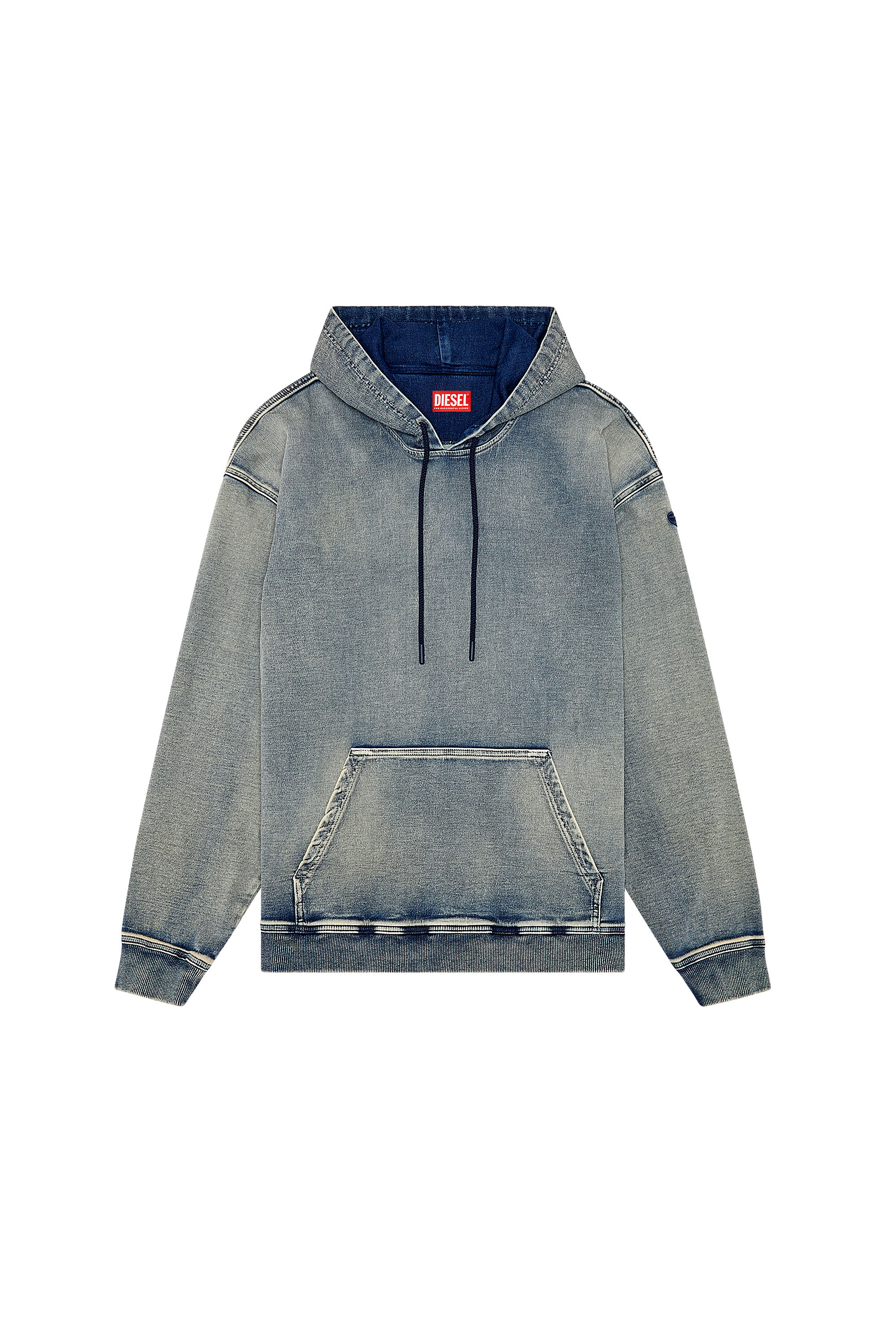 Men's Sweatshirt in Track Denim | Blue | Diesel