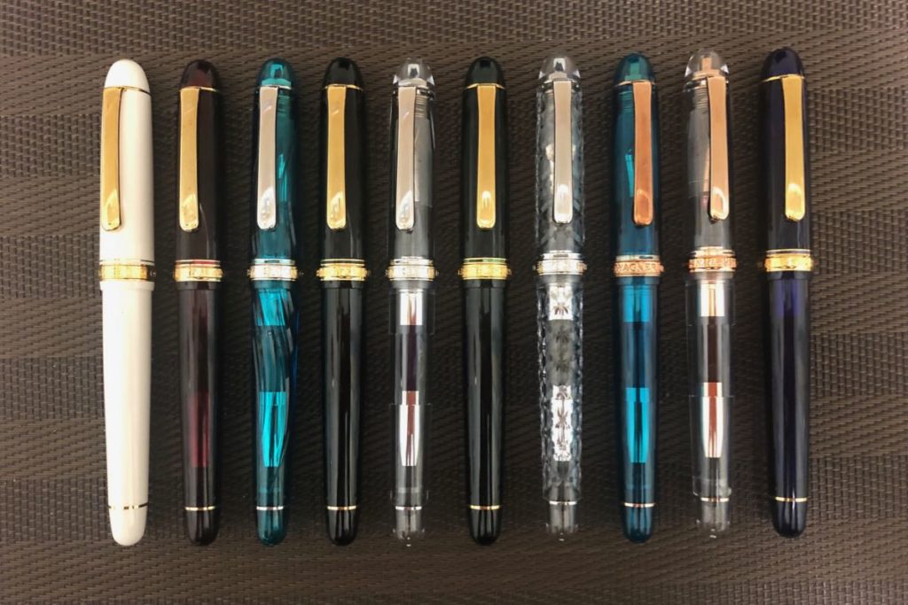 プラチナ万年筆3776 センチュリーレビュー・各字幅の筆跡・書き味を