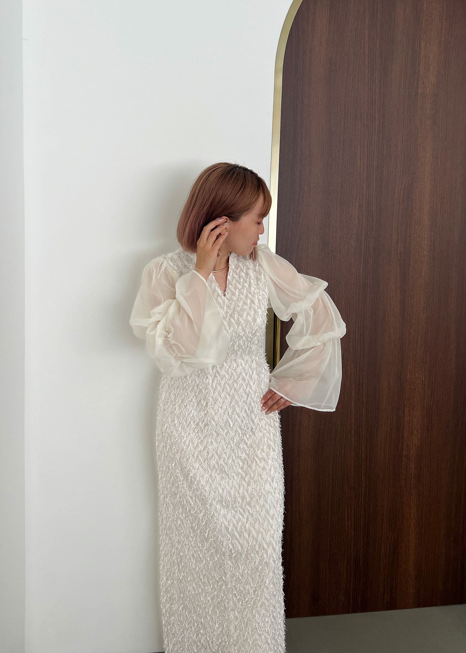 デザインスリーブシャギードレスのドレス|Dorry Doll / LE'RURE