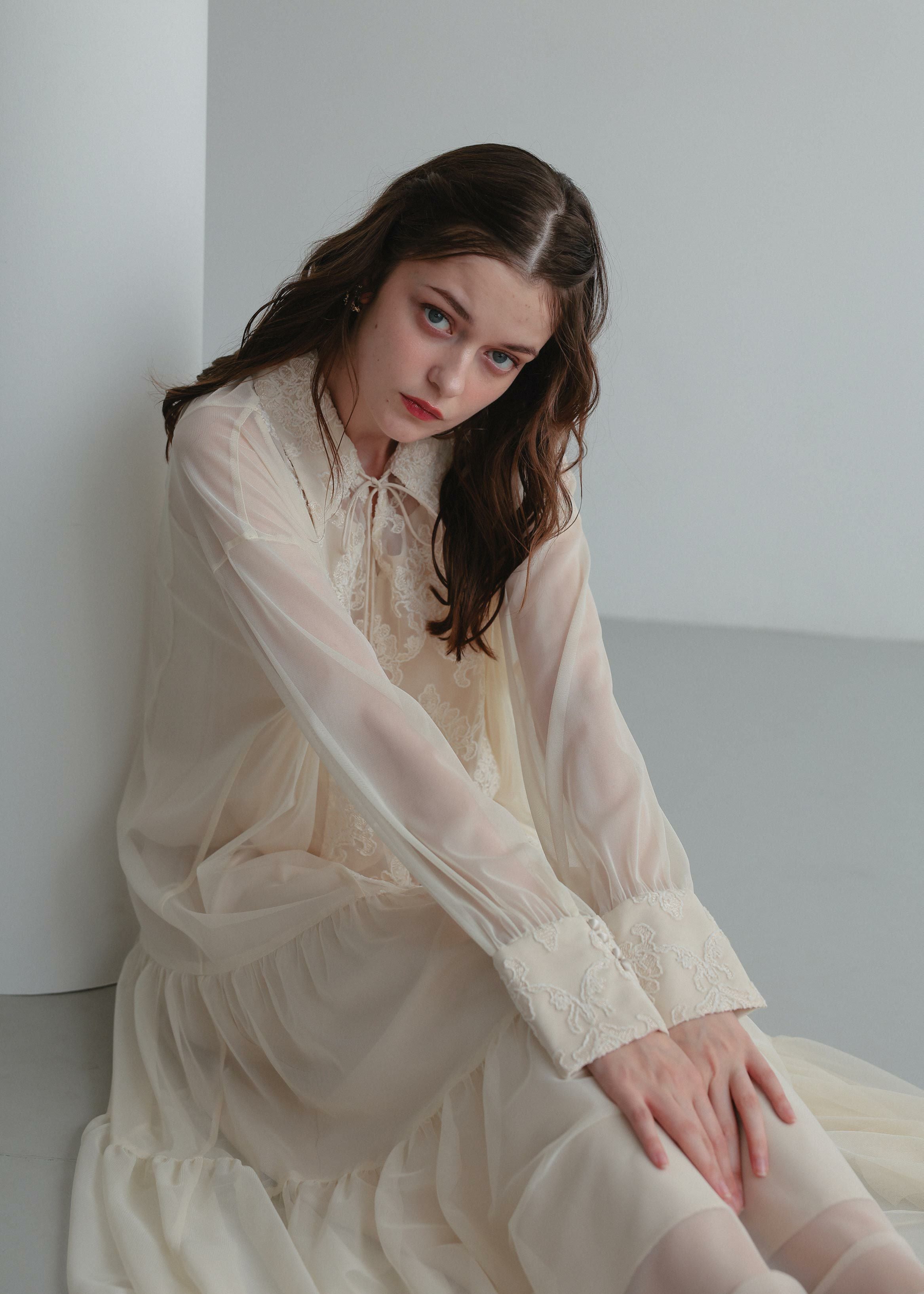 デザインカラーモールレースドレス｜DorryDoll