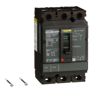 HJL36050 - Circuit breaker, PowerPacT H, 50A, 3 pole, 600VAC, 25kA