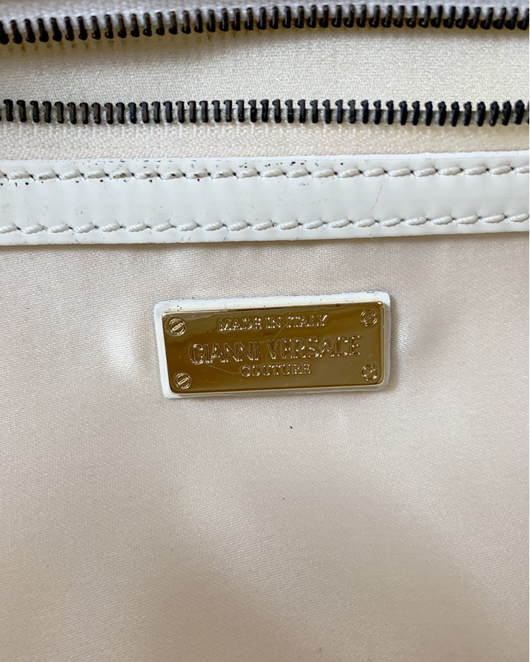 Bolsa Gianni Versace Verniz Off White