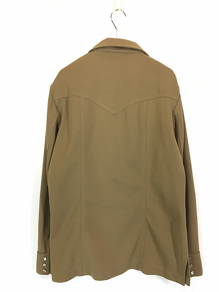 古着 70s USA製 Lee スナップ ボタン ウエスタン ヨーク 開襟