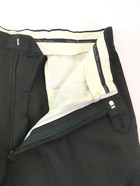 古着 80s Italy製 Christian Dior 2タック ウール スラックス パンツ
