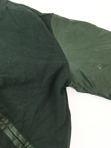 古着 80s USA製 DeLONG 無地 ソリッド ビニール レザー ウール