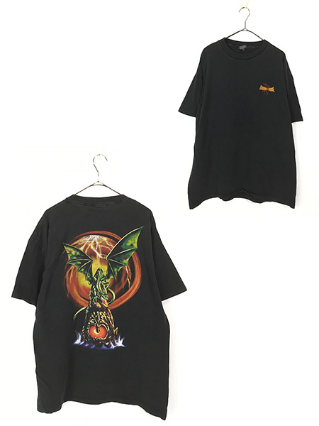 古着 00s ODM GUARDIANS OF PARADISE ドラゴン アート Tシャツ XL 古着