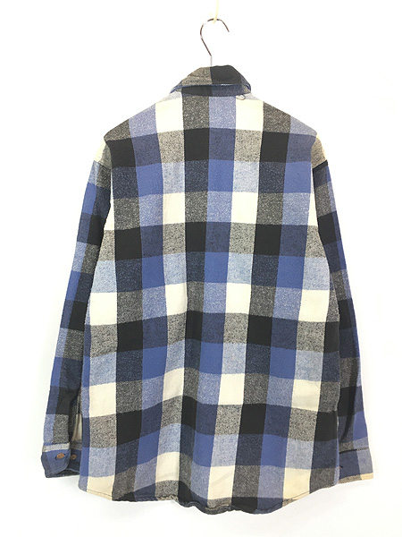 古着 90s USA製 BIG MAC ブラック×ブルー×ホワイト ブロック チェック