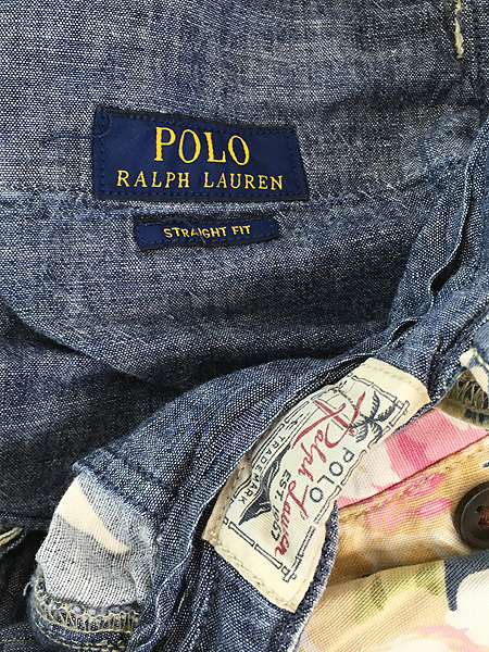古着 Polo Ralph Lauren ボタニカル 花柄 コットン リネン ショーツ