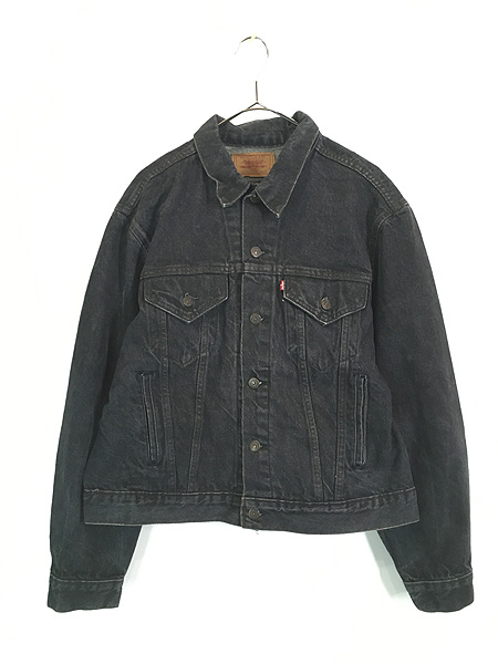 古着 80s USA製 Levi's 70506-0259 先染め ブラック デニム トラッカー