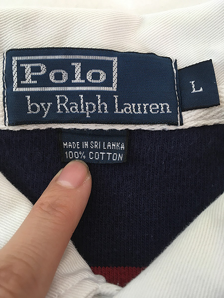 古着 Polo Ralph Lauren 「POLO BEAR」 ポロベア 赤×紺 ボーダー