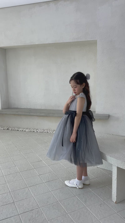 子供ドレス|子供ドレスならグラデーショングレービジューストーンドレス