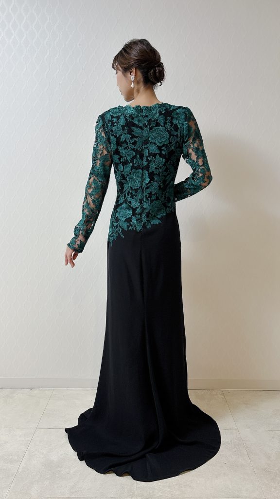 TADASHI SHOJI タダシショウジ バイオレット長袖ロングドレス