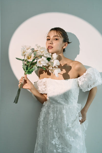 2way 総レース パフスリーブドレス（W295）