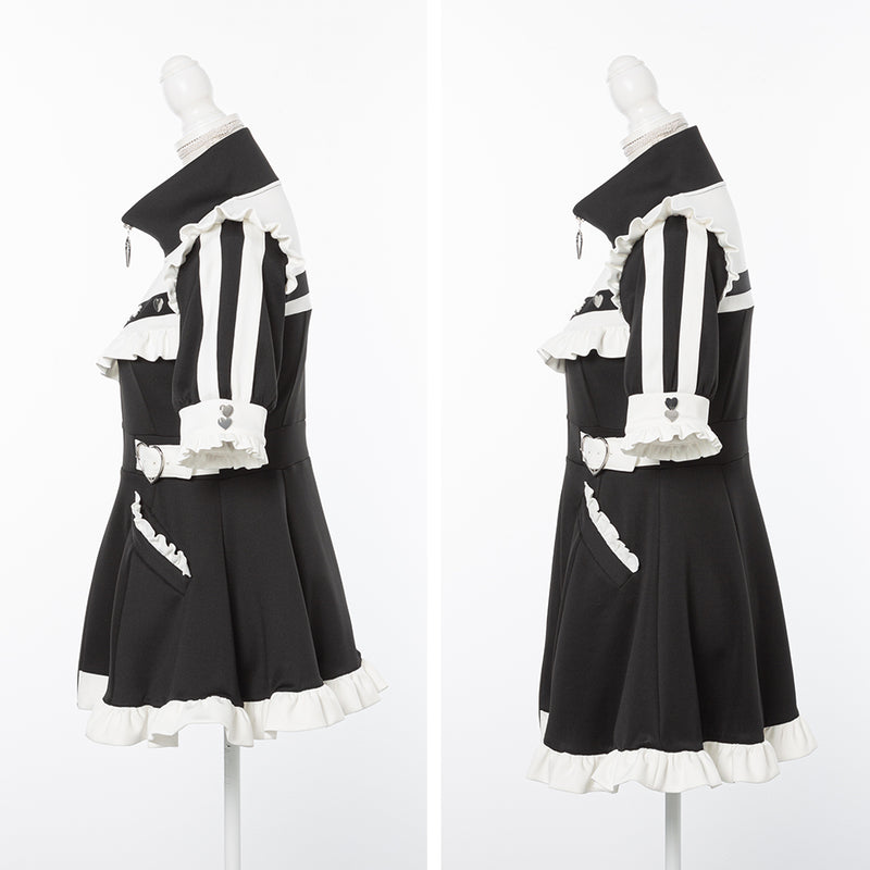 フリルたっぷりメイドジャージワンピース – レディースファッション