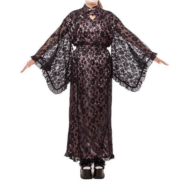 胸元ハートチャイナレースセットアップセパレート浴衣 – レディース