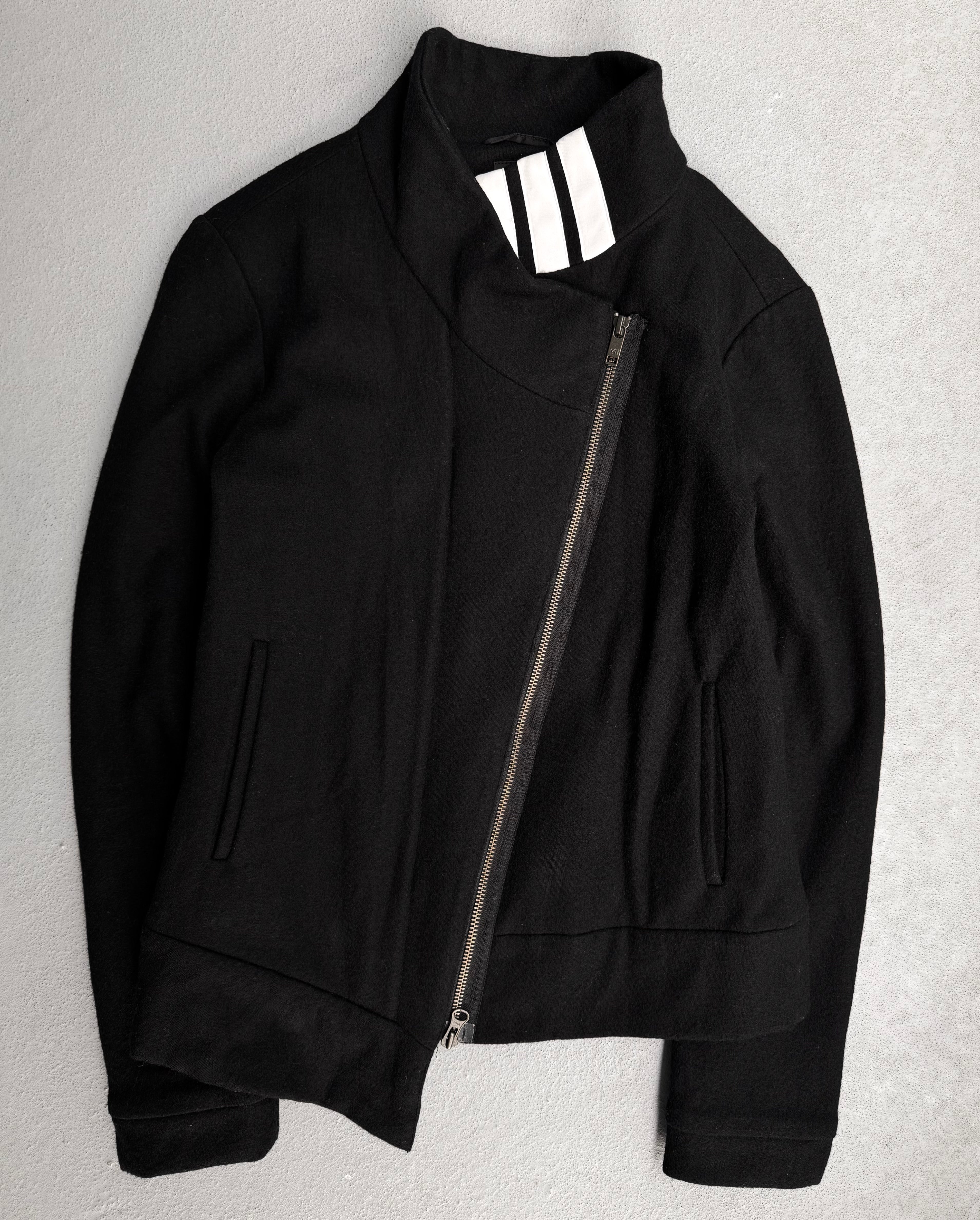 Y-3 by Yohji Yamamoto x Adidas Asymmetrical Wool Zip-Up Jacket – DRIEW