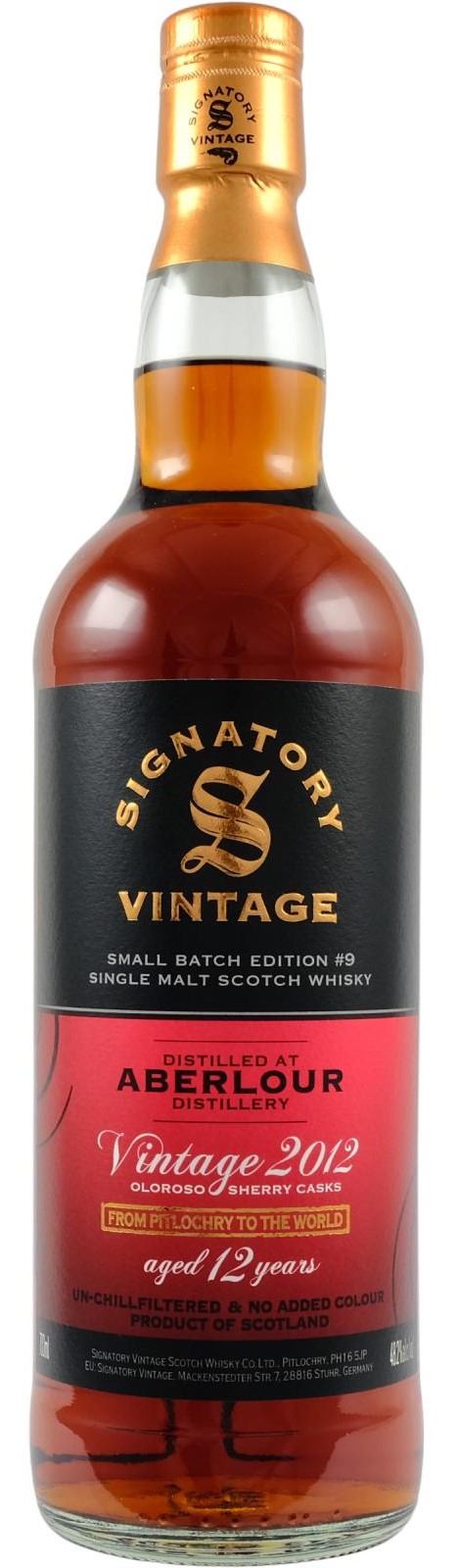 Signatory Vintage Aberlour 12YO 2012 Small Batch Edition #9