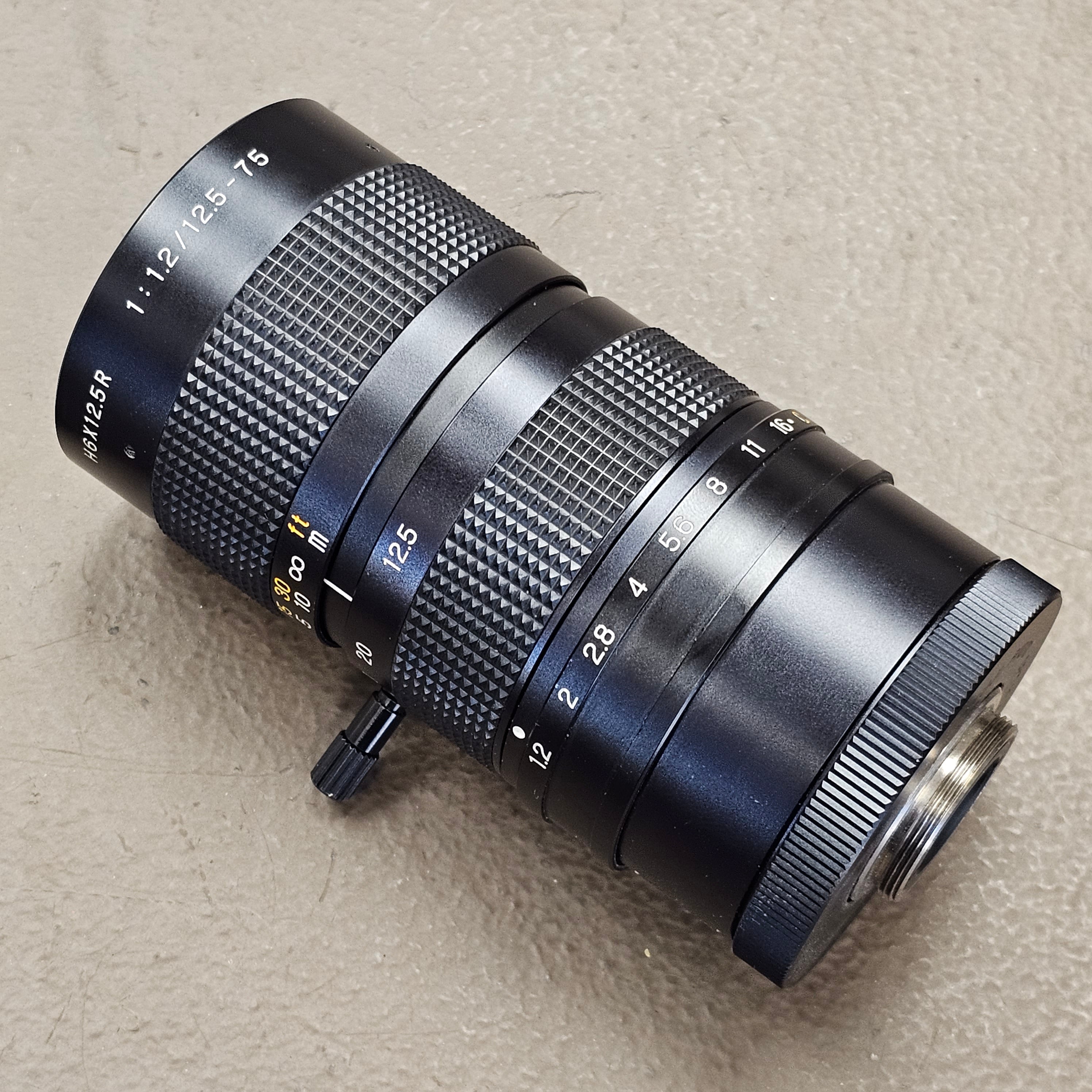 Fujinon 12.5-75mm T1.2 TV Zoom Lens H6x12.5R C-Mount S# 998499