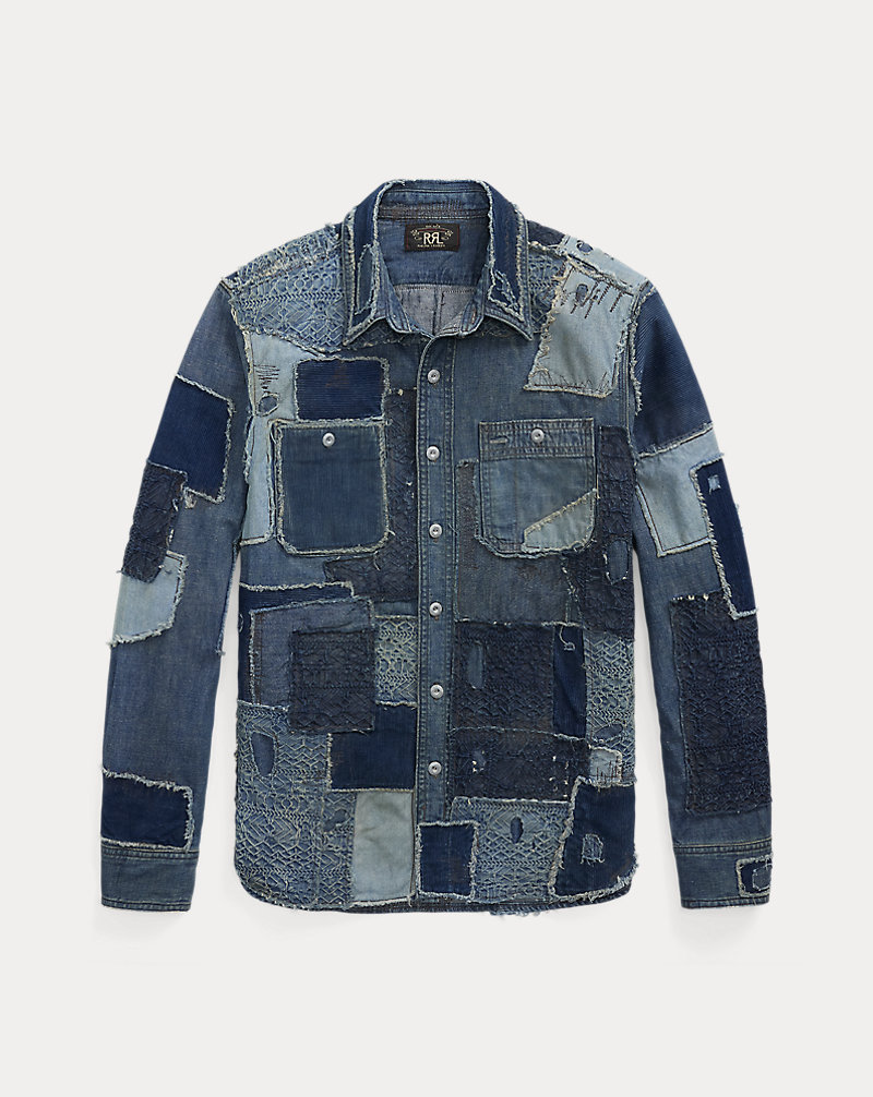インディゴ デニム パッチワーク ワークシャツ | ラルフ ローレン公式