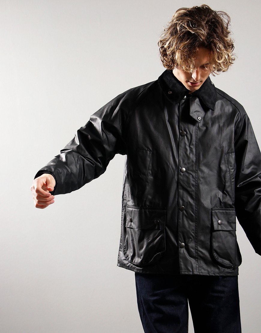 Barbour Bedale Wax Jacket Black - Terraces Menswear