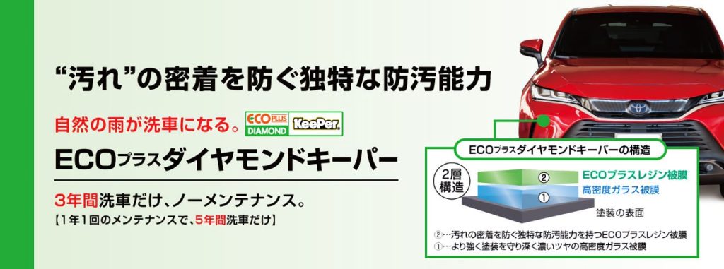 ECOプラスダイヤモンドキーパー・新登場 - キーパーコーティング 奈良