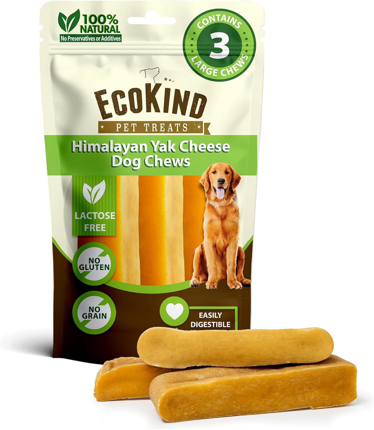 EcoKind Large Himalayan Yak Milk Chews (1 - 5lb Bags) : 100