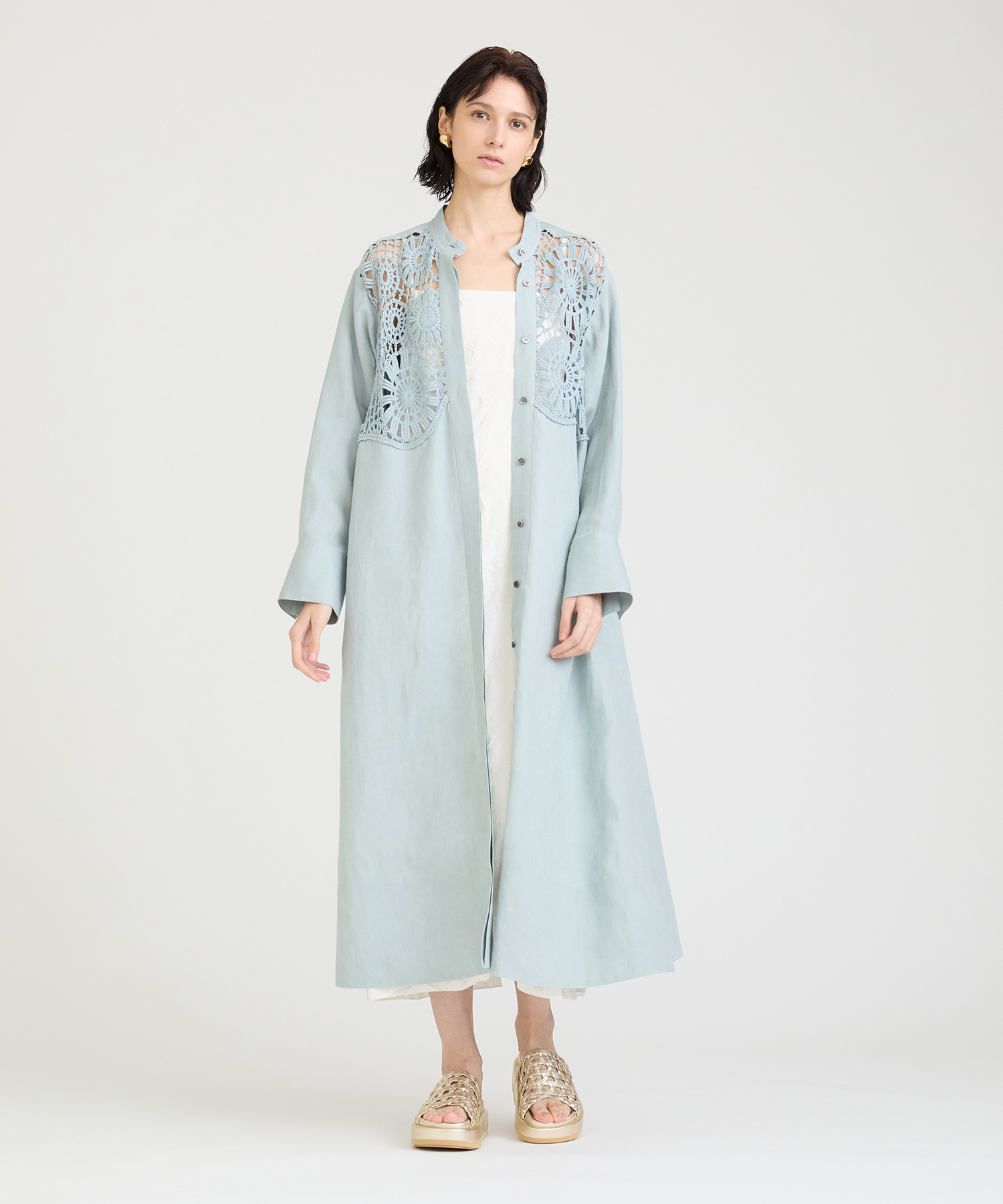 サークルエンブロイダリーリネンワンピース ｜ハウス オブ ロータス