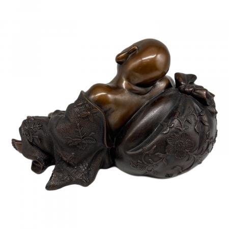 置物 村田 宏 作 高岡銅器 蝋型鋳銅 夢布袋程度A｜トレファクONLINE