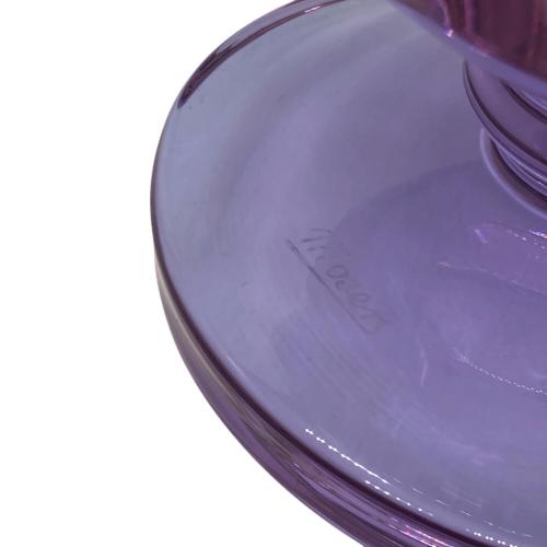 Moser (モーゼル) 花瓶 フラワベース 金彩人模様 パープル｜トレファク