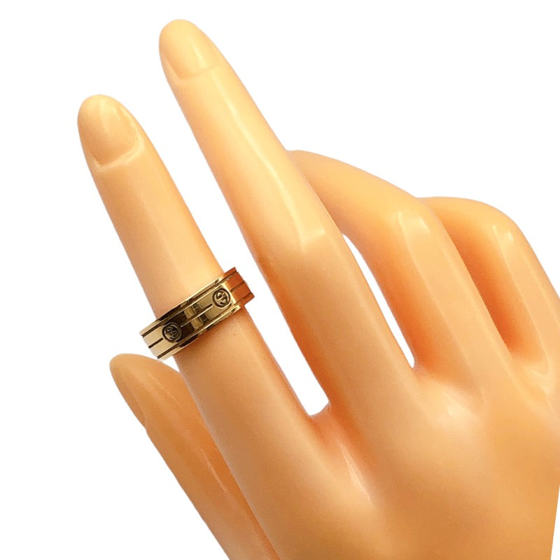 グッチ インターロッキングG リング K18YG イエローゴールド リング