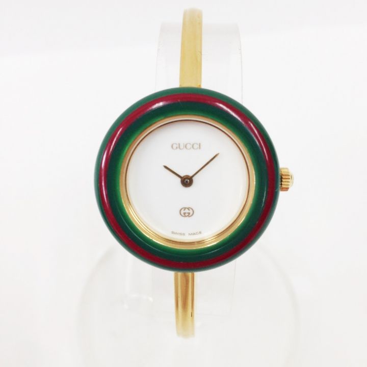 GUCCI グッチ チェンジベゼル×12色 クォーツ レディース 腕時計 11
