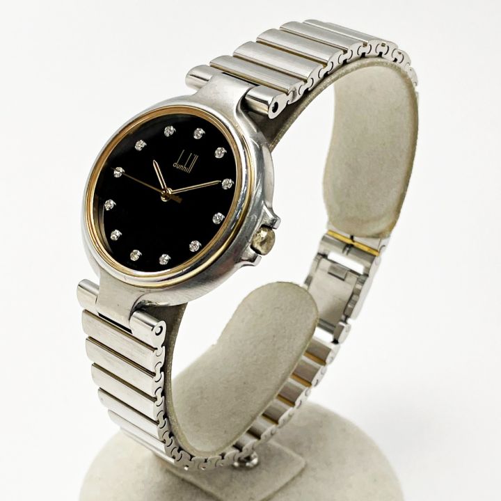 dunhill ダンヒル ミレニアム 12Pダイヤ ブラック クォーツ メンズ