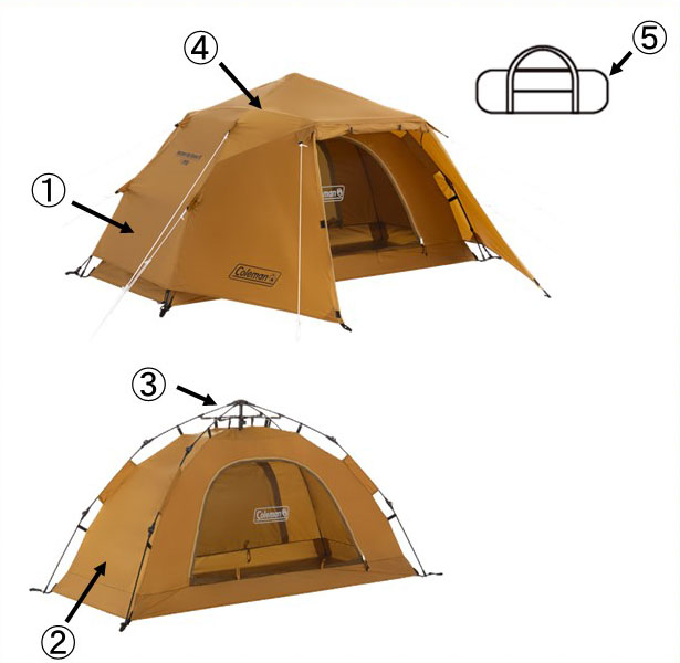 インスタントアップ ドーム / S用メインフレーム一式の通販｜キャンプ