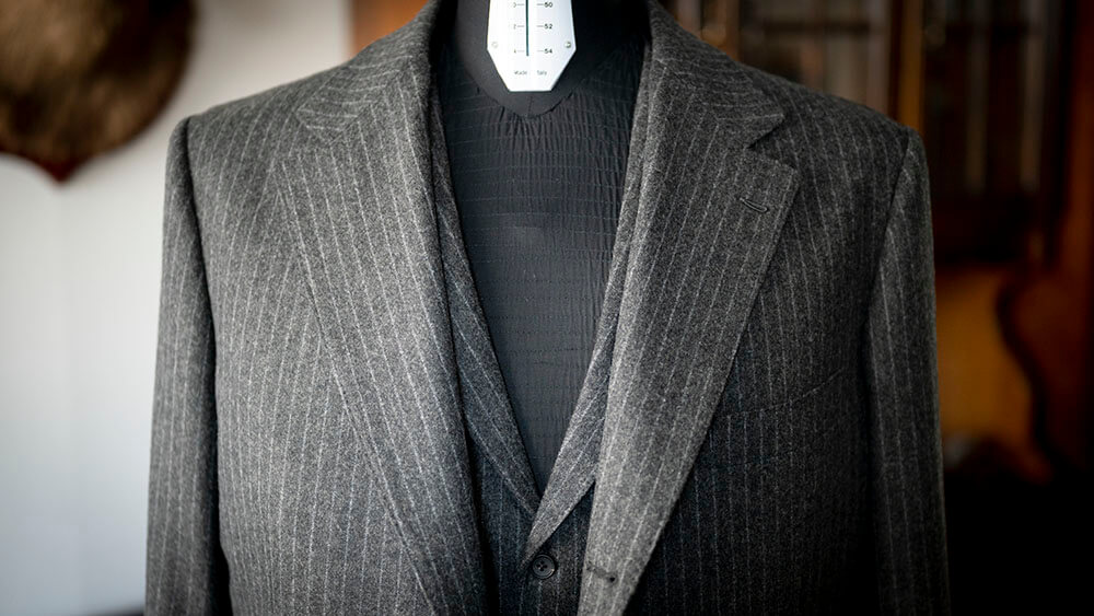 BEAMSF】FOX BROTHERSチョークストライプスーツ 44 BEAMSF】FOX