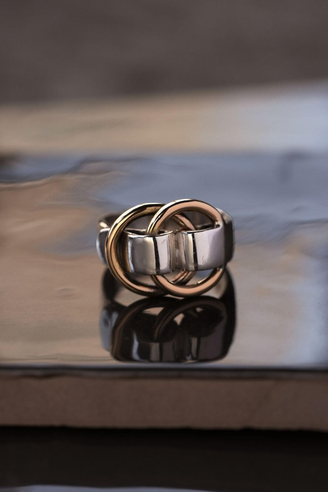エルメス/ドゥザノーリング/Hermes/Deux anneaux/Gold&Silver Ring