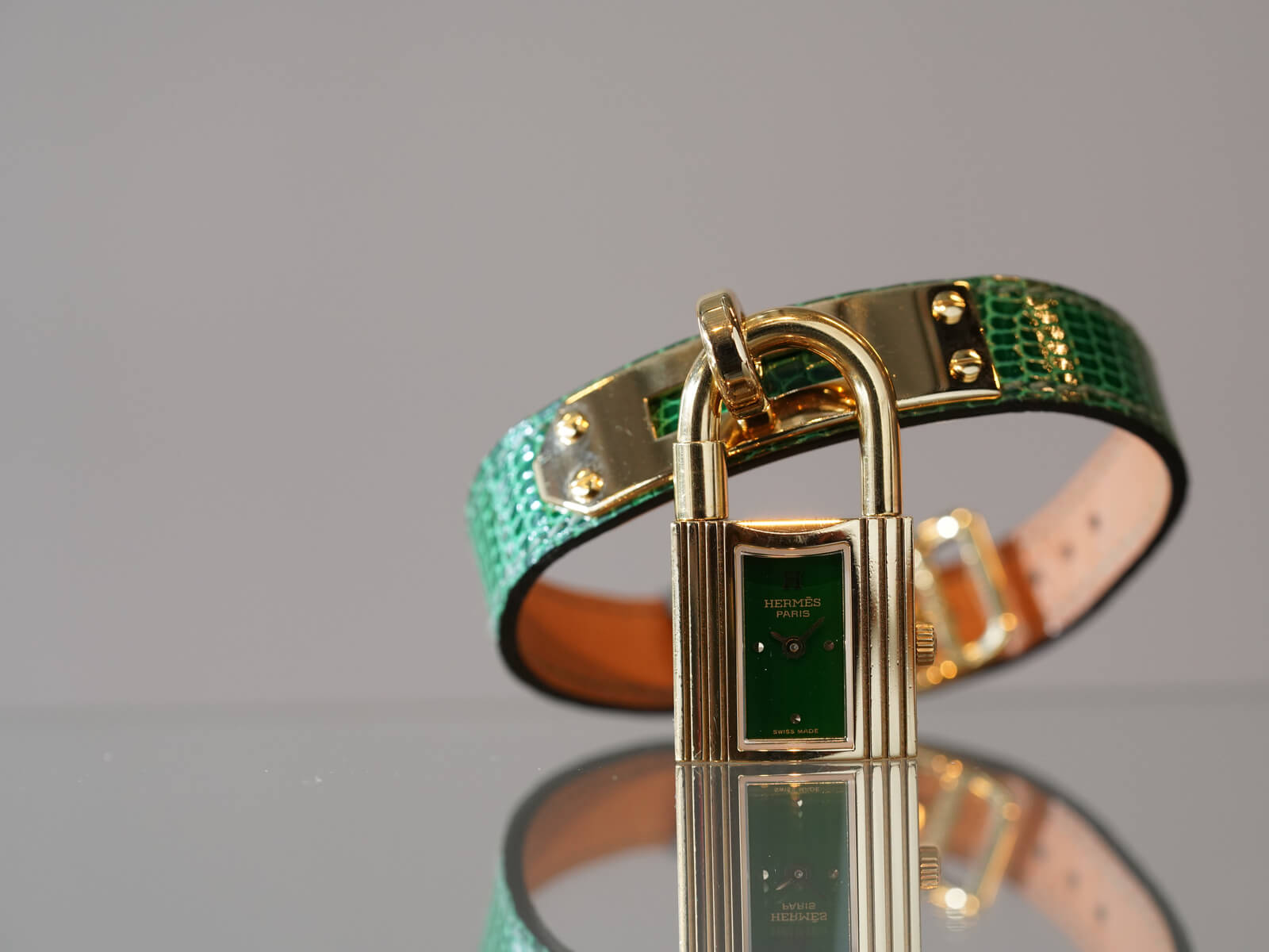 エルメス/ケリーウォッチ/グリーンダイヤル/SSGP/RefKE1201770