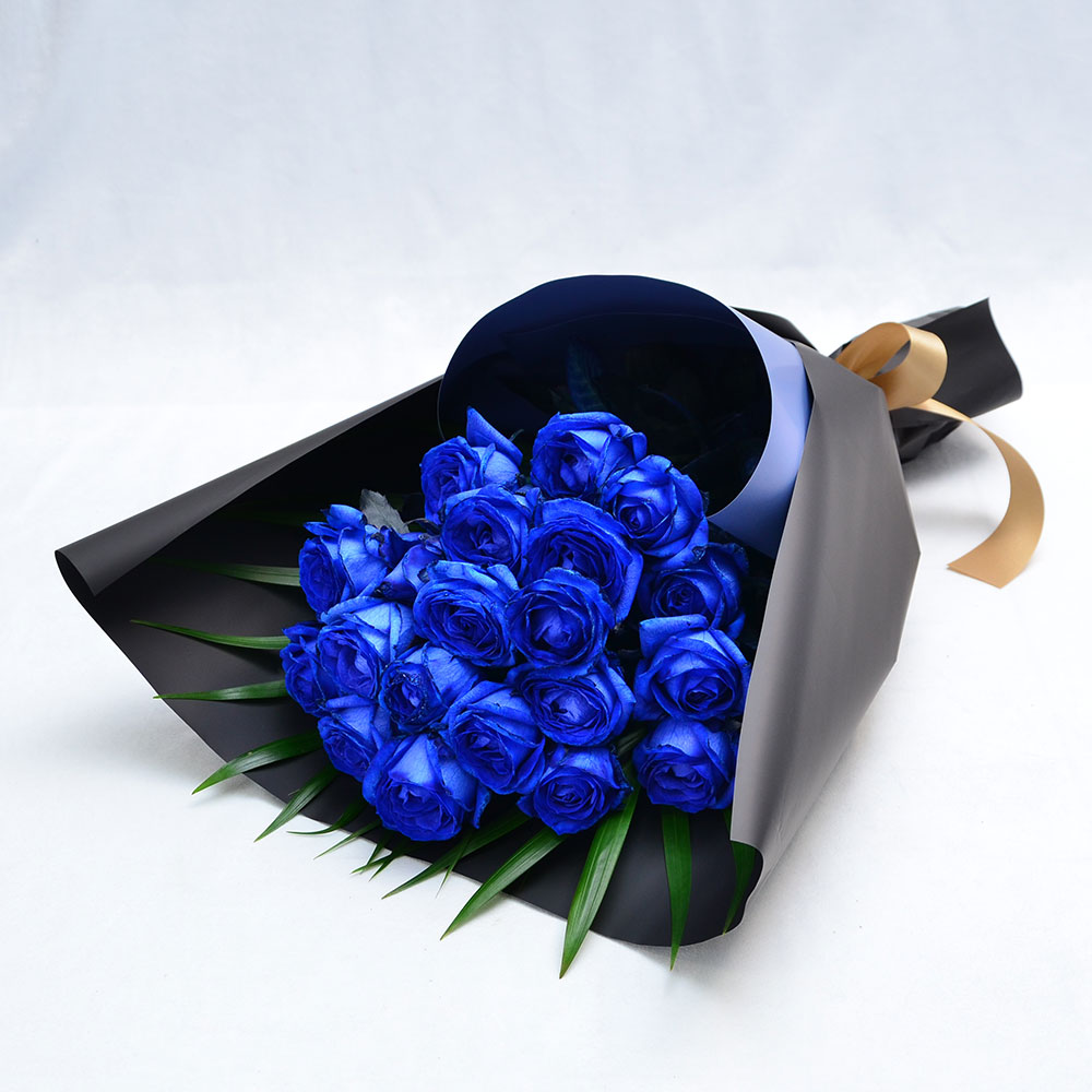 青いバラ ブルーローズ20本の花束 青い薔薇(バラ) ブルーローズの花束