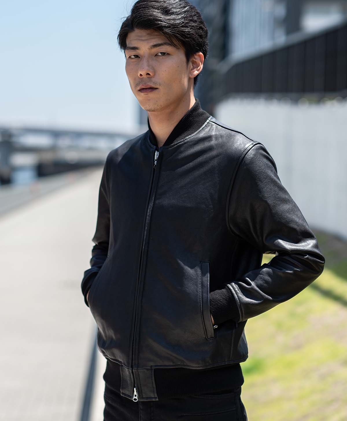L-STADIUM BLOUSON / Black