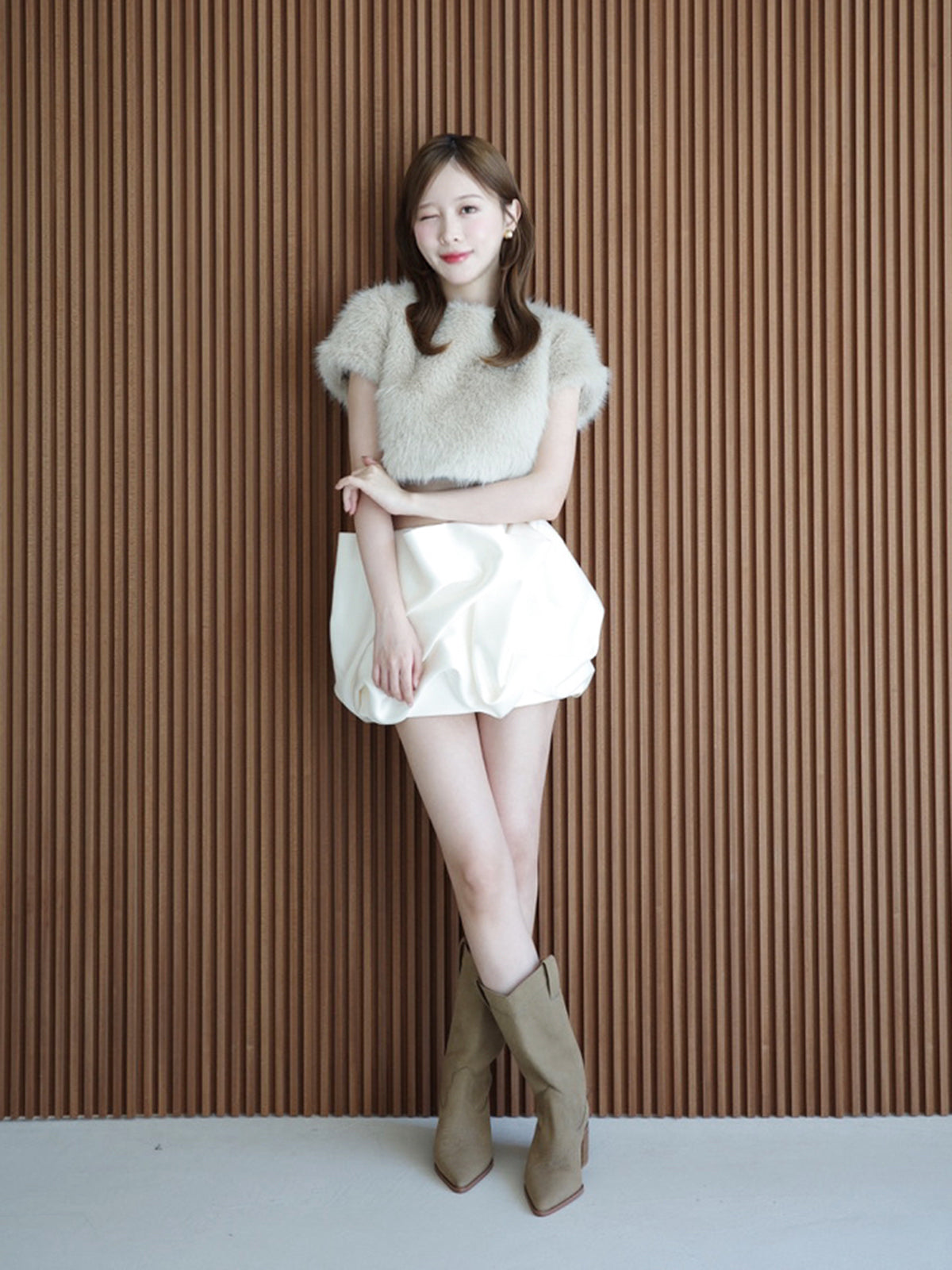 ドレープバルーンミニスカート